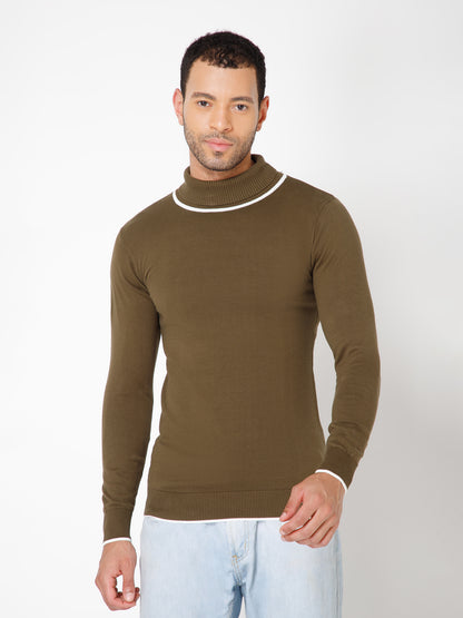 Premium Slim Fit Knitted Turtleneck Pullover Sweater