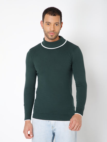 Premium Slim Fit Knitted Turtleneck Pullover Sweater