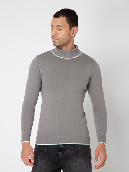 Premium Slim Fit Knitted Turtleneck Pullover Sweater