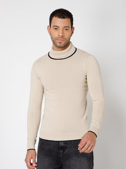 Premium Slim Fit Knitted Turtleneck Pullover Sweater