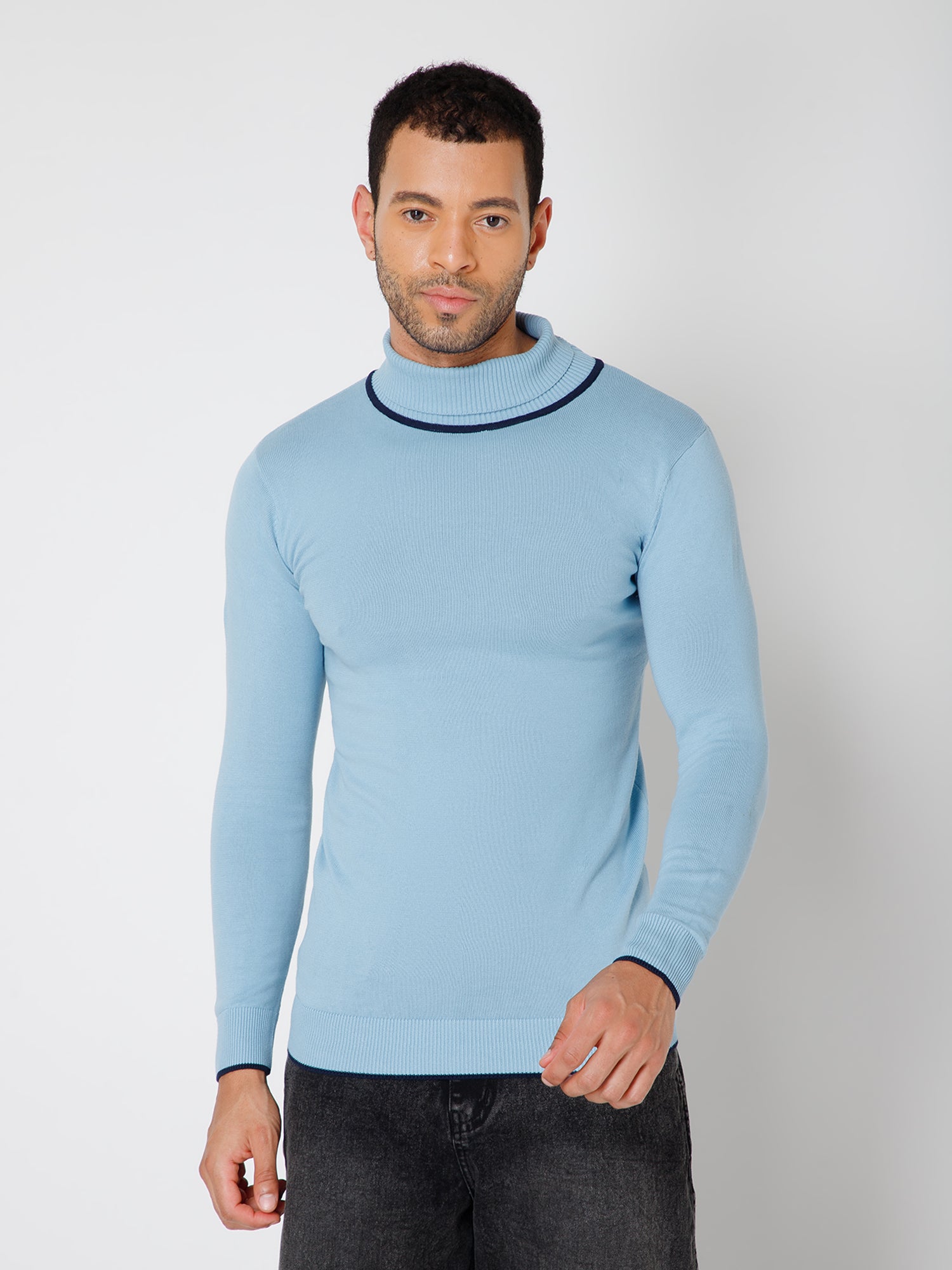 Premium Slim Fit Knitted Turtleneck Pullover Sweater