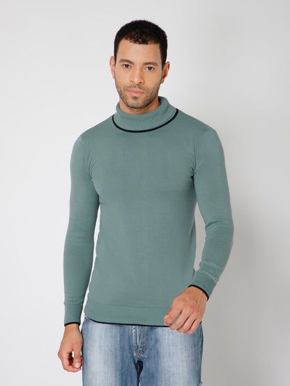 Premium Slim Fit Knitted Turtleneck Pullover Sweater