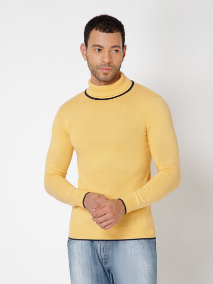 Premium Slim Fit Knitted Turtleneck Pullover Sweater