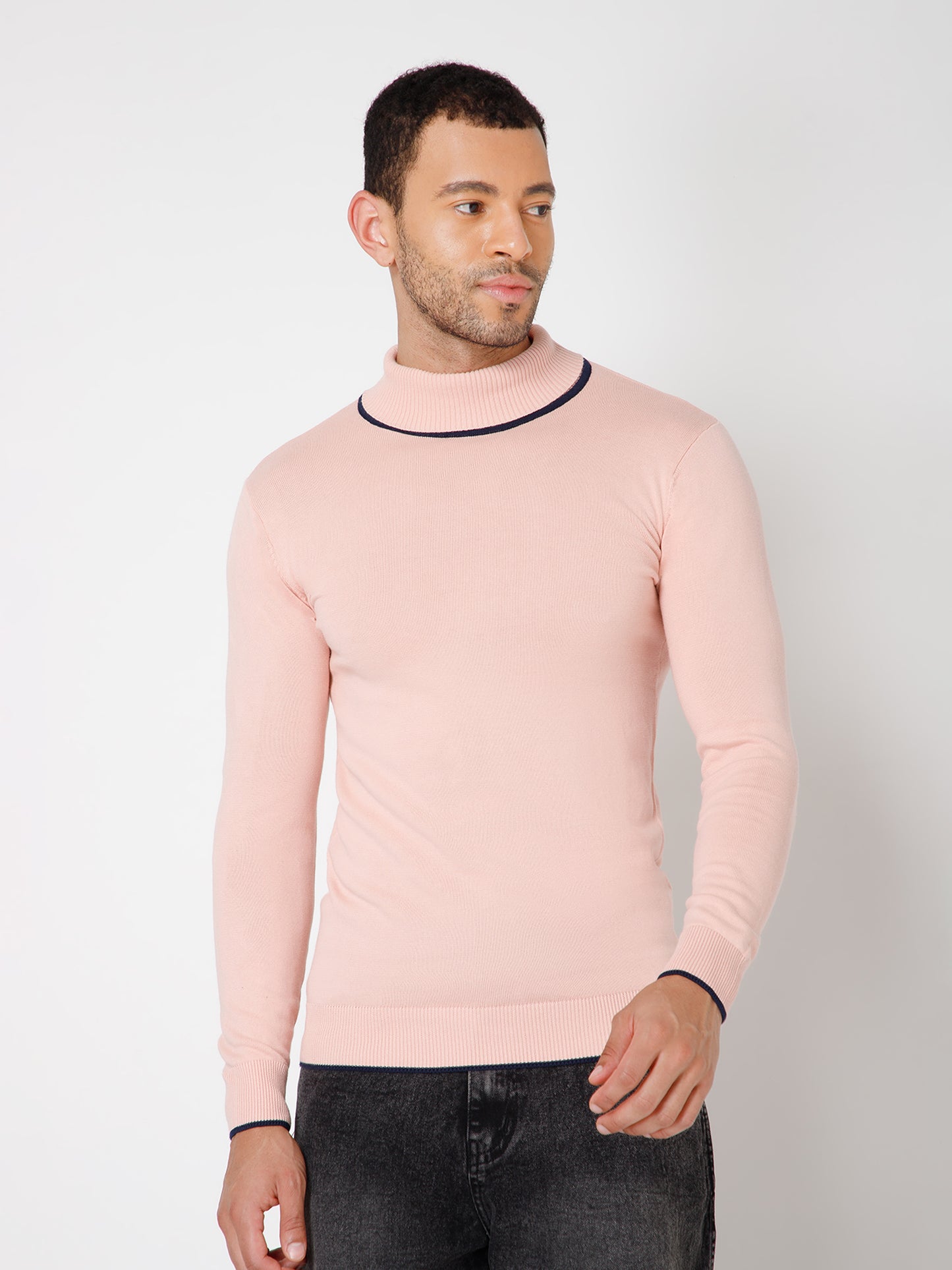 Premium Slim Fit Knitted Turtleneck Pullover Sweater