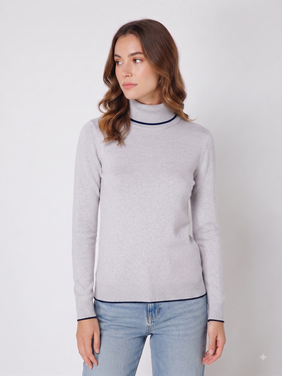Rauth Women’s High Neck Knitted Sweater | Full Sleeve Turtle Neck Pullover | Soft Comfortable Regular Fit Winter Wear for Women
