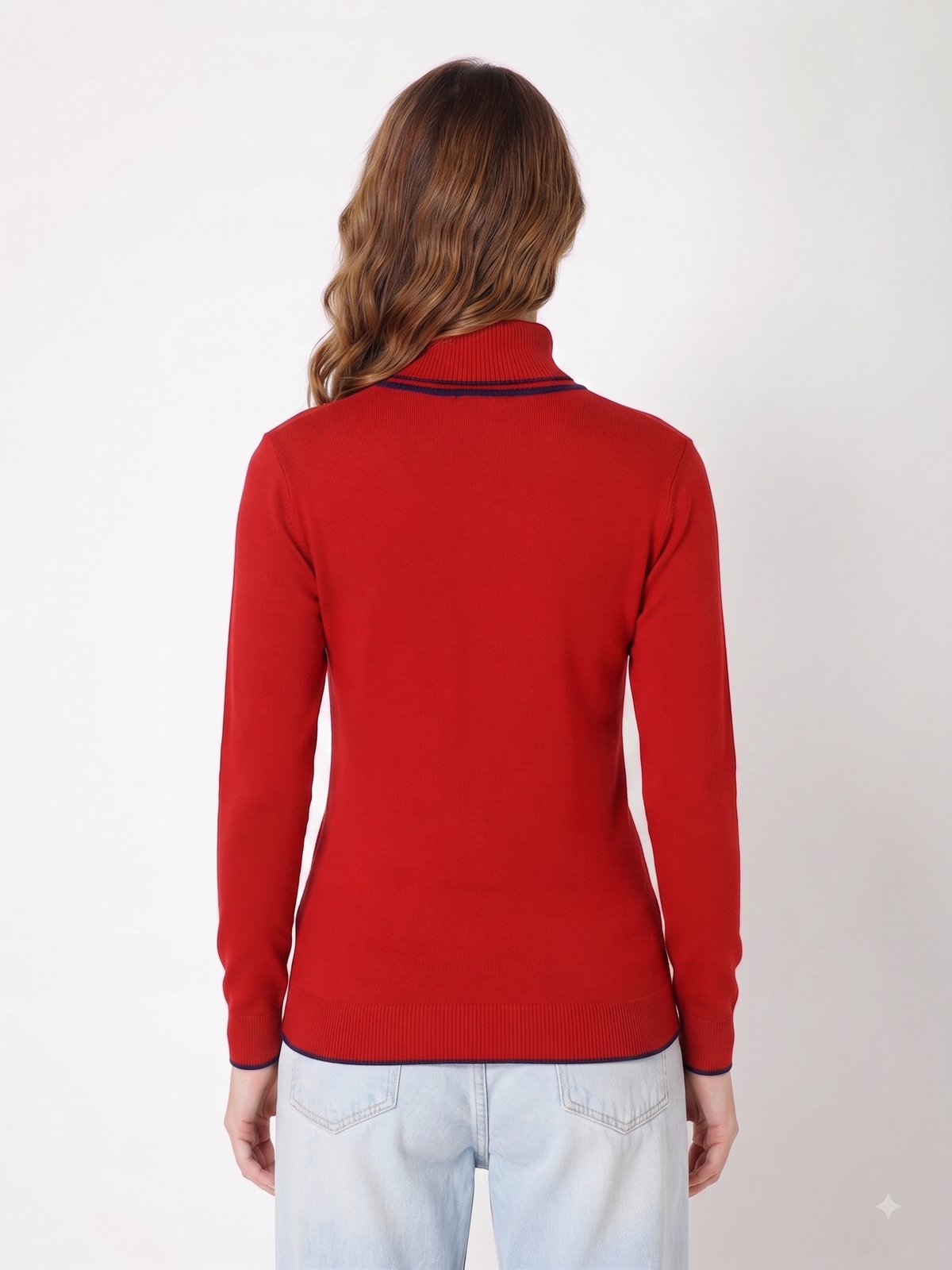 Rauth Women’s High Neck Knitted Sweater | Full Sleeve Turtle Neck Pullover | Soft Comfortable Regular Fit Winter Wear for Women