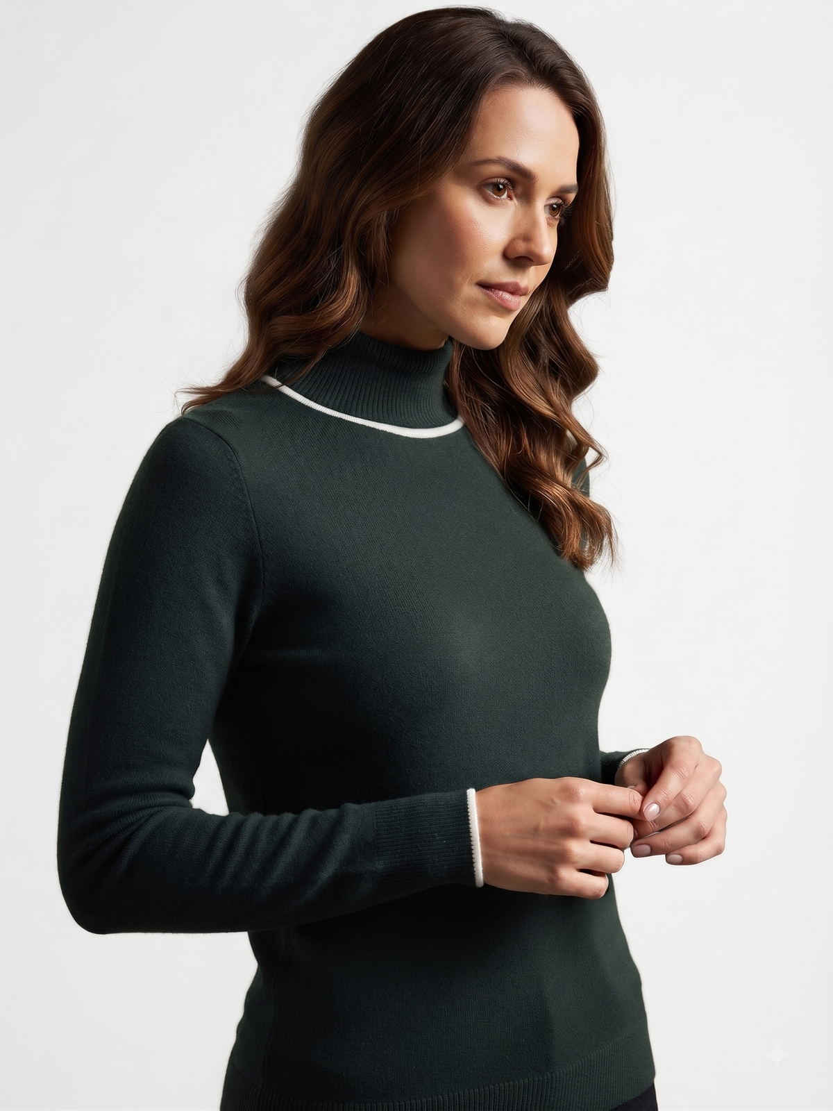 Rauth Women’s High Neck Knitted Sweater | Full Sleeve Turtle Neck Pullover | Soft Comfortable Regular Fit Winter Wear for Women