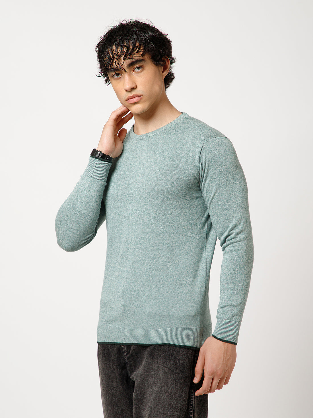 Rauth Solid Round Neck Full-Sleeve T-Shirt for Men