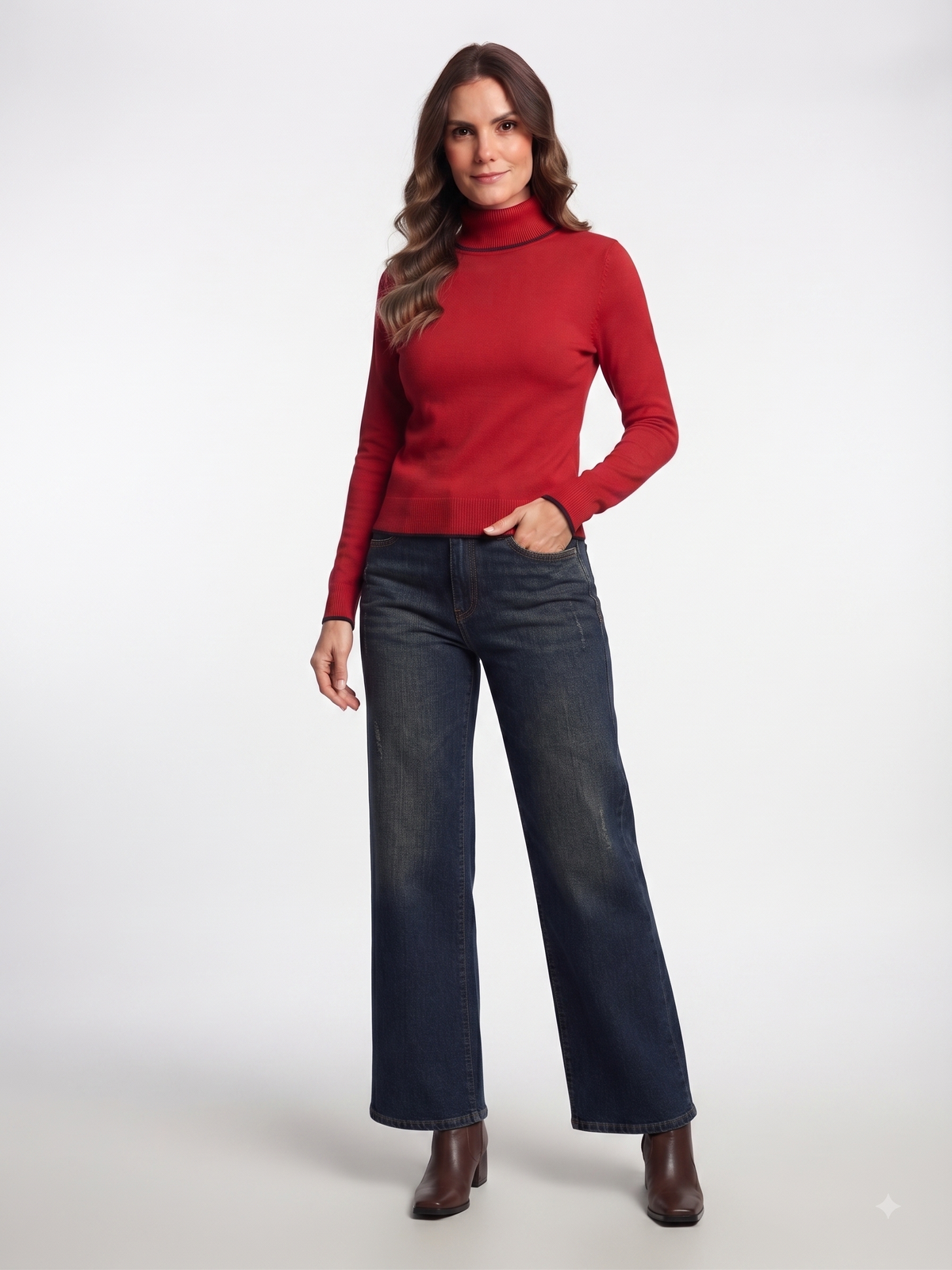 Rauth Women’s High Neck Knitted Sweater | Full Sleeve Turtle Neck Pullover | Soft Comfortable Regular Fit Winter Wear for Women