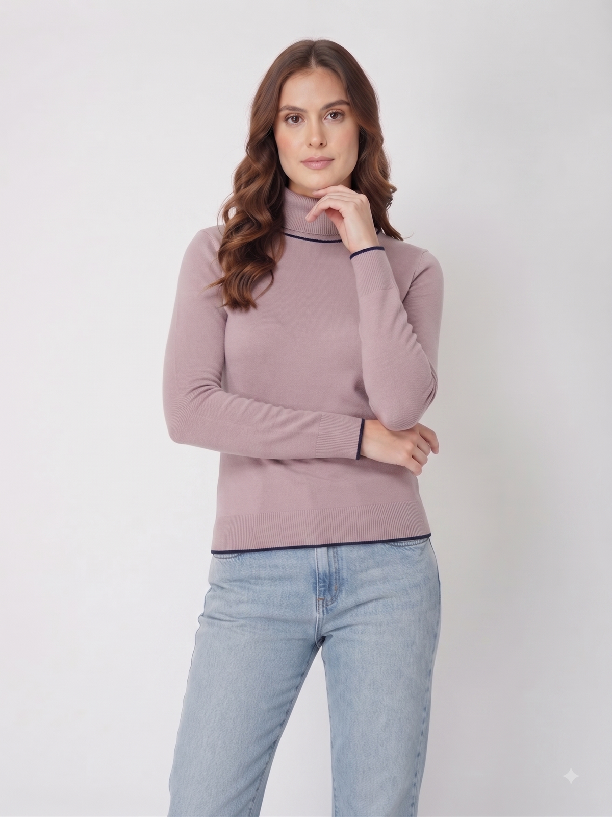Rauth Women’s High Neck Knitted Sweater | Full Sleeve Turtle Neck Pullover | Soft Comfortable Regular Fit Winter Wear for Women