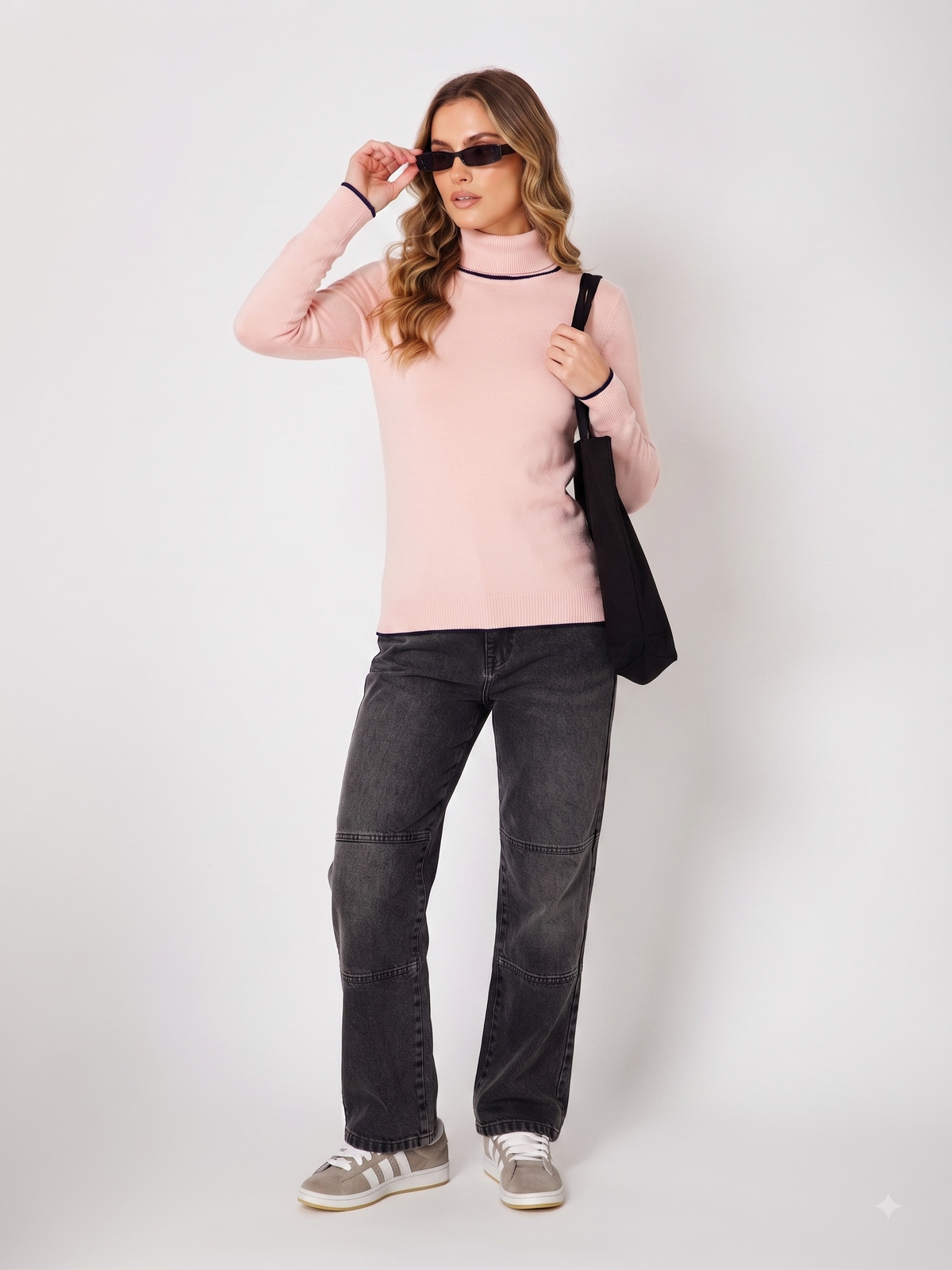 Rauth Women’s High Neck Knitted Sweater | Full Sleeve Turtle Neck Pullover | Soft Comfortable Regular Fit Winter Wear for Women