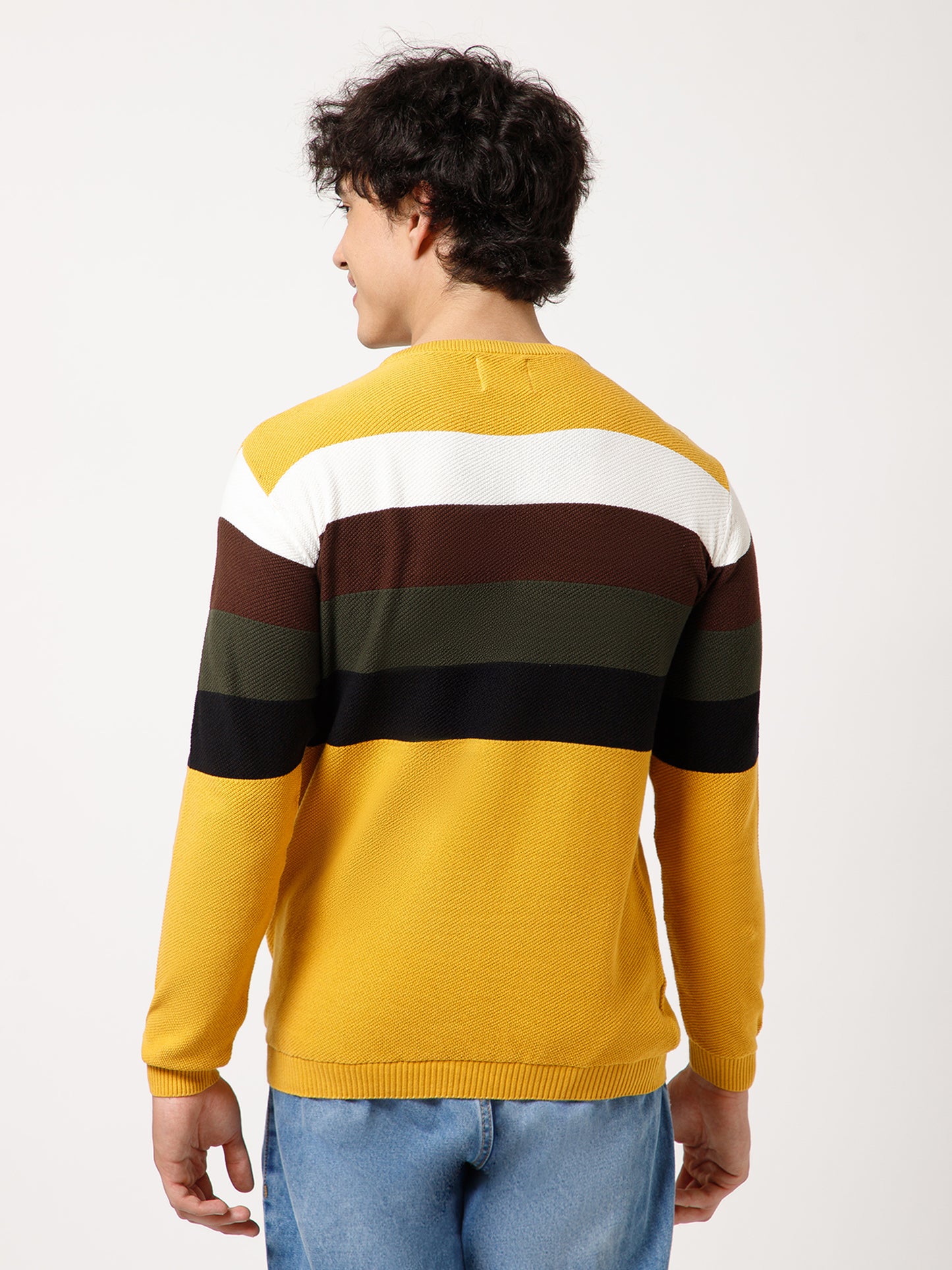 color-Mustard Stripped