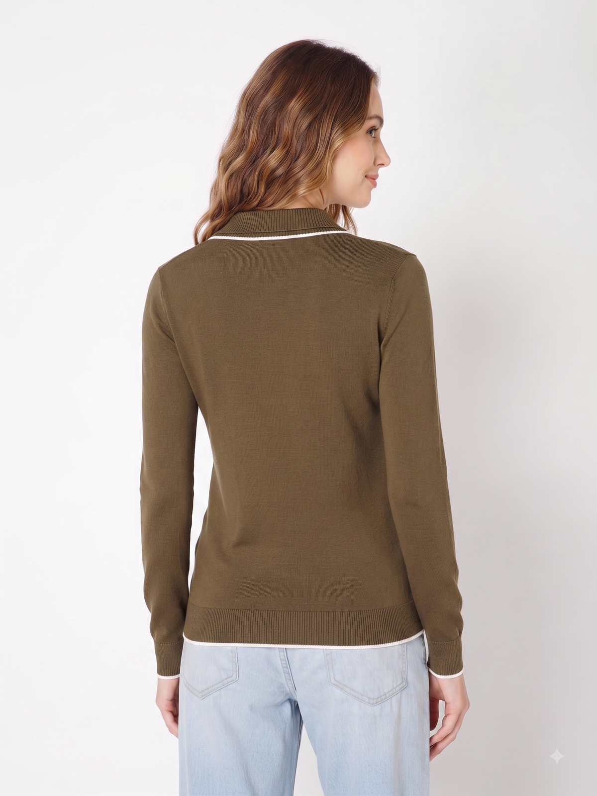 Rauth Women’s High Neck Knitted Sweater | Full Sleeve Turtle Neck Pullover | Soft Comfortable Regular Fit Winter Wear for Women