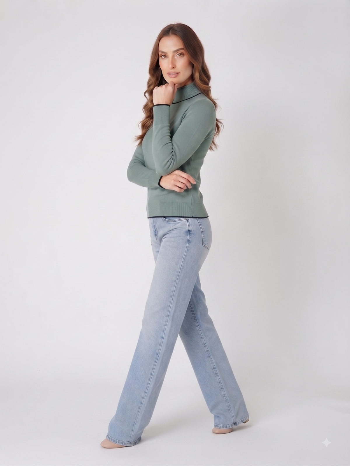 Rauth Women’s High Neck Knitted Sweater | Full Sleeve Turtle Neck Pullover | Soft Comfortable Regular Fit Winter Wear for Women