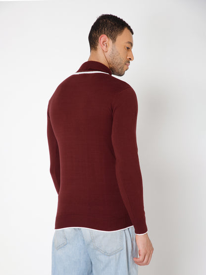Premium Slim Fit Knitted Turtleneck Pullover Sweater