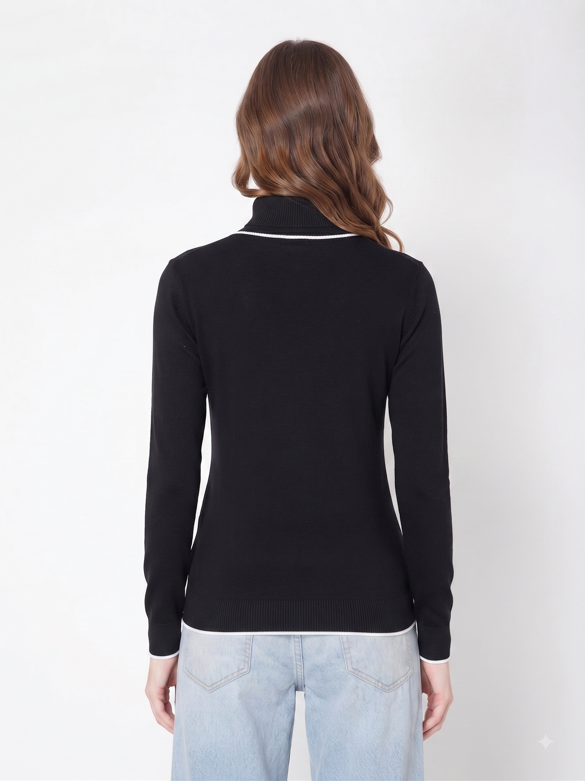 Rauth Women’s High Neck Knitted Sweater | Full Sleeve Turtle Neck Pullover | Soft Comfortable Regular Fit Winter Wear for Women