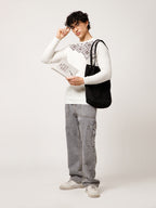 Men Printed Round Neck Pure Cotton White T-Shirt