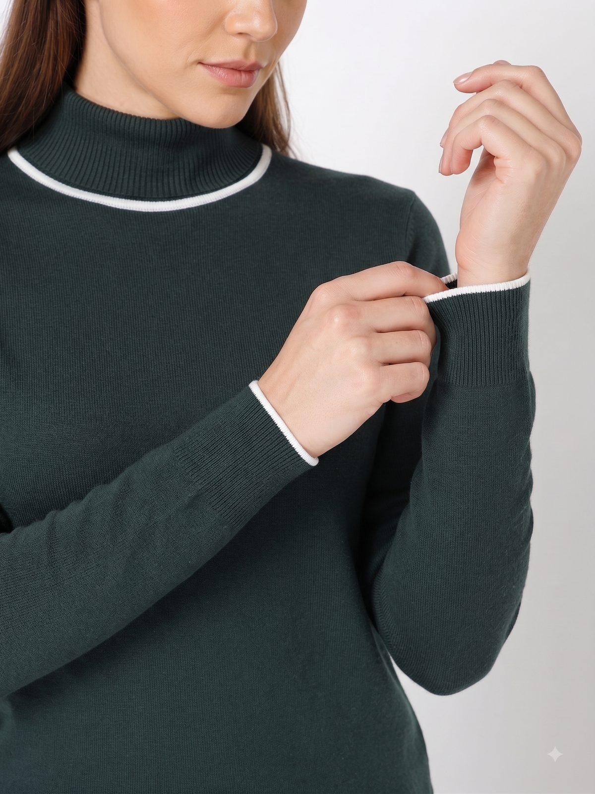 Rauth Women’s High Neck Knitted Sweater | Full Sleeve Turtle Neck Pullover | Soft Comfortable Regular Fit Winter Wear for Women