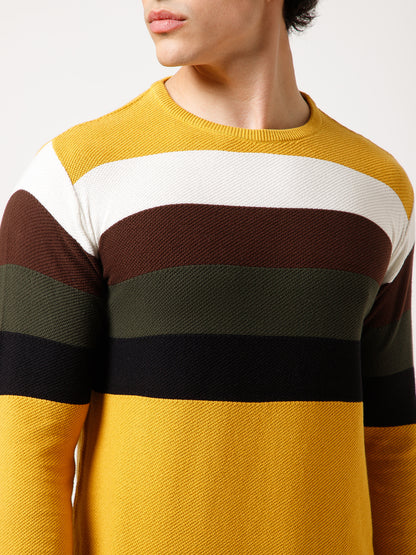 color-Mustard Stripped