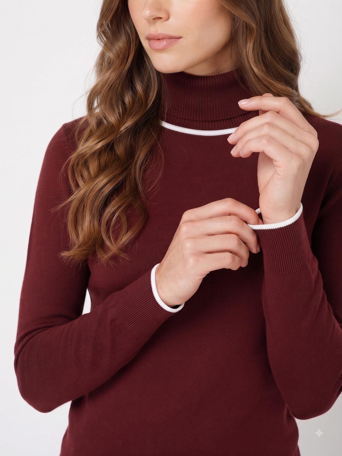 Rauth Women’s High Neck Knitted Sweater | Full Sleeve Turtle Neck Pullover | Soft Comfortable Regular Fit Winter Wear for Women