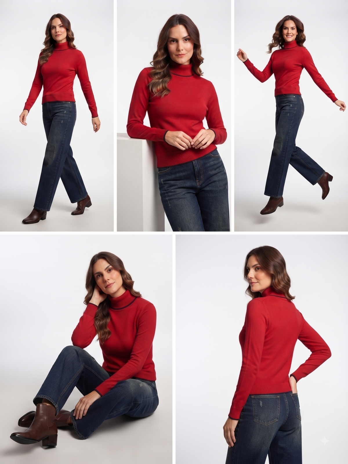 Rauth Women’s High Neck Knitted Sweater | Full Sleeve Turtle Neck Pullover | Soft Comfortable Regular Fit Winter Wear for Women