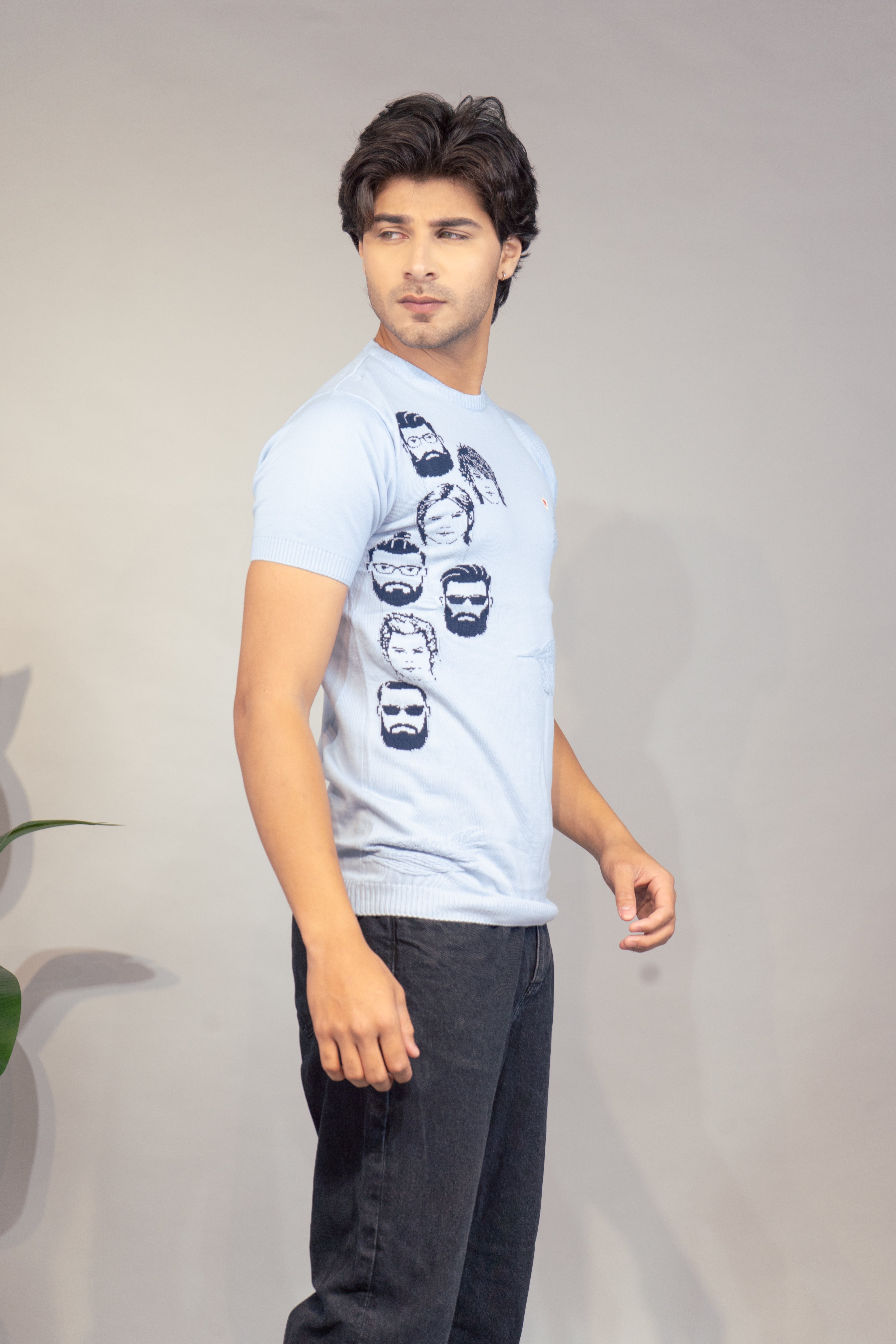 Men Printed T-Shirt | Stylish Round Neck Half Sleeve Casual T-Shirt for Men | Graphic Print Summer Wear T Shirt