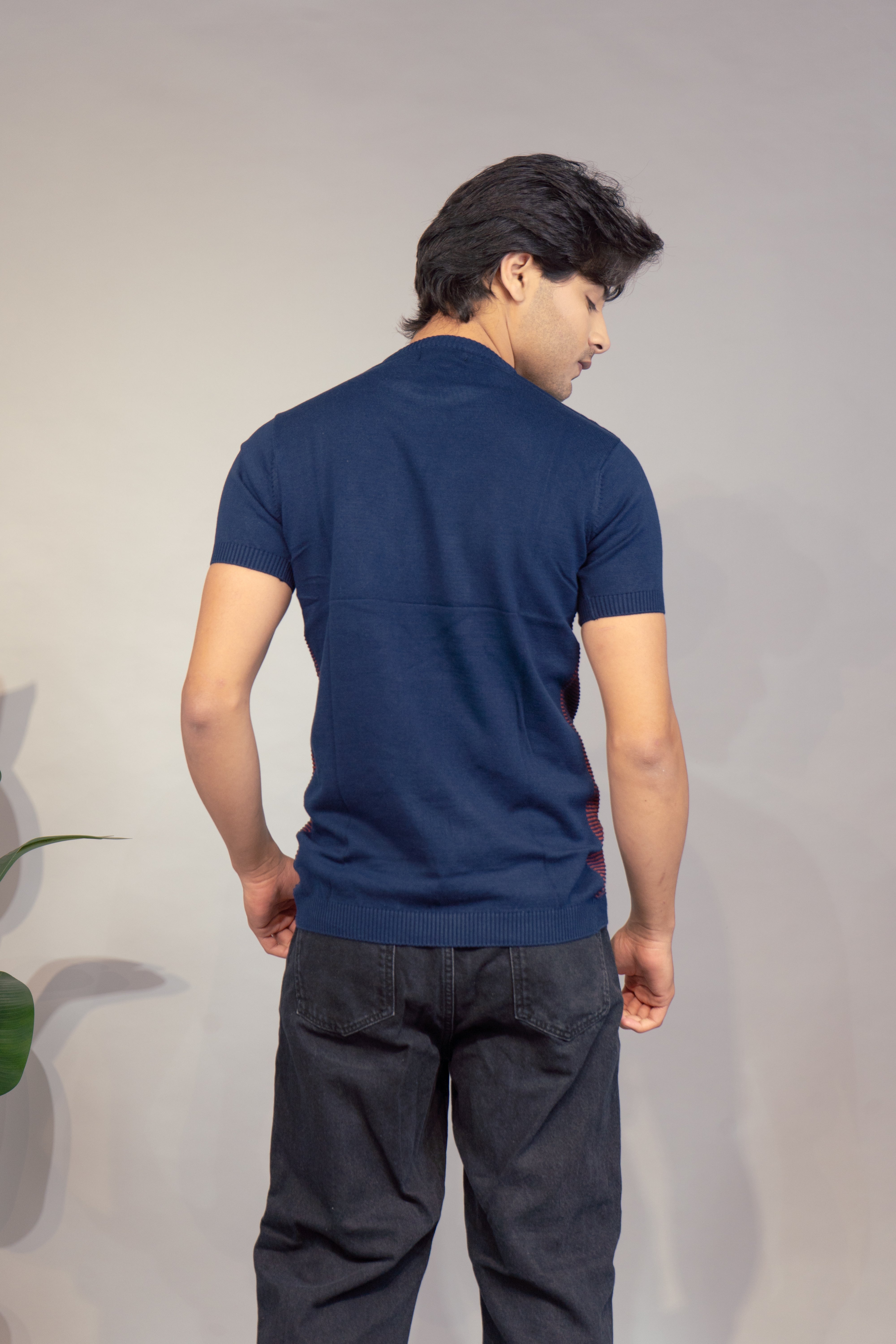 Men Striped T-Shirt | Stylish Round Neck Half Sleeve Casual T-Shirt for Men | Horizontal Stripe Pattern Summer Wear T Shirt