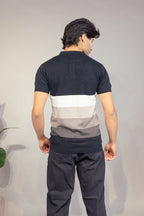 Men Colorblock Polo Neck Pure Cotton Multicolor T-Shirt