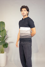 Men Colorblock Polo Neck Pure Cotton Multicolor T-Shirt