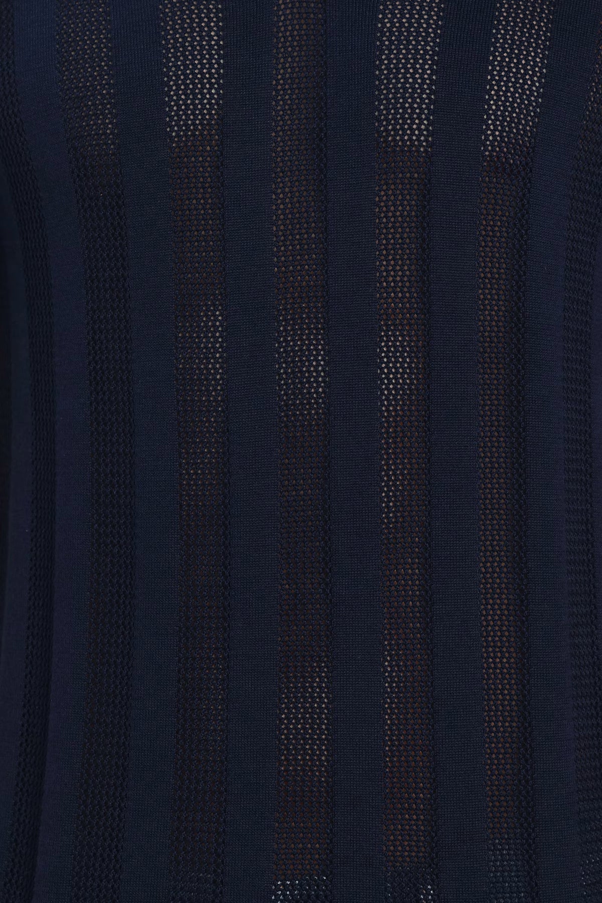 Rauth Men Striped Textured Knitted Polo Collar Casual T-Shirt