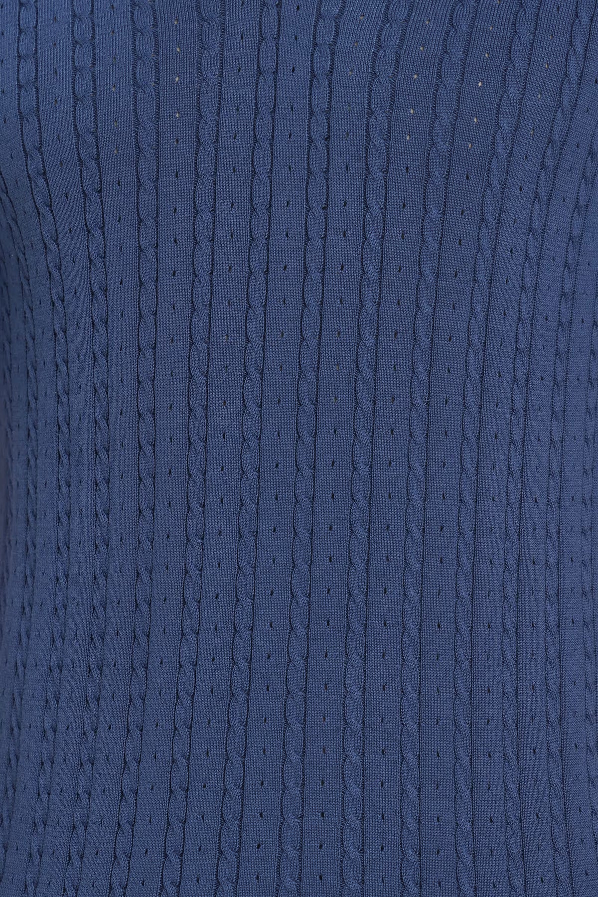 Rauth Men Cable Knitted Textured Polo Collar Casual T-Shirt